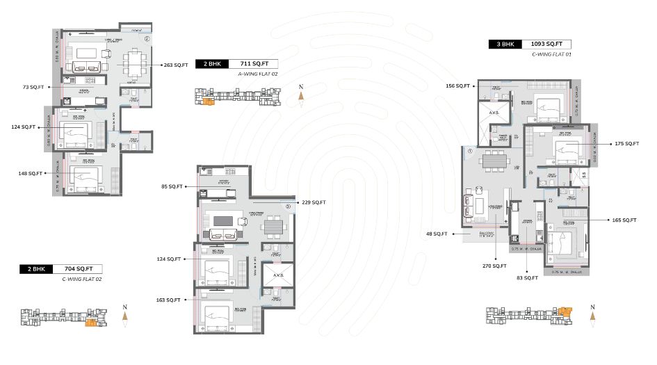 Modirealty-Rudraksh-Floor-Plan-2 BHK-and-3 BHK